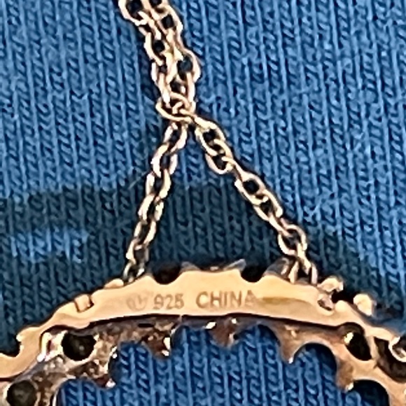 Sterling Citrine Circle Necklace - Picture 10 of 11